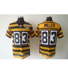 Nike Pittsburgh Steelers 83 Heath Miller Yellow Black Elite 80TH Throwback NFL Jersey