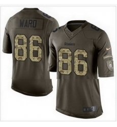 Nike Pittsburgh Steelers #86 Hines Ward Green Mens Stitched NFL Limited Salute to Service Jersey