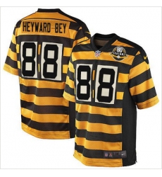 Nike Pittsburgh Steelers #88 Darrius Heyward-Bey Yellow Black Alternate 80TH Throwback Mens Stitched NFL Elite Jersey