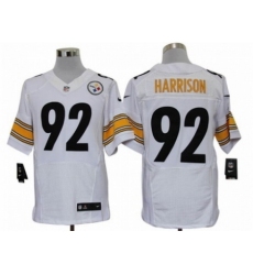 Nike Pittsburgh Steelers 92 James Harrison White Elite NFL Jersey