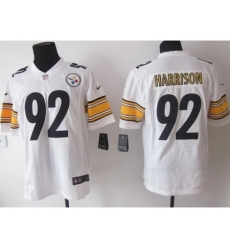 Nike Pittsburgh Steelers 92 James Harrison White Limited NFL Jersey