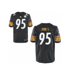 Nike Pittsburgh Steelers 95 Jarvis Jones Black Elite NFL Jersey