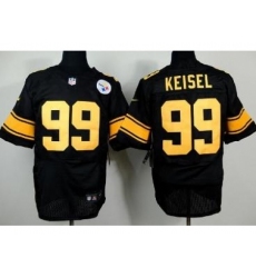 Nike Pittsburgh Steelers 99 Brett Keisel Black Elite Gold No. NFL Jersey