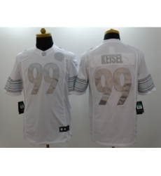 Nike Pittsburgh Steelers 99 Brett Keisel White Game Platinum NFL Jersey