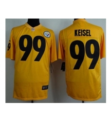 Nike Pittsburgh Steelers 99 Brett Keisel Yellow Game NFL Jersey