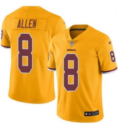 Nike Redskins 8 Kyle Allen Gold Men Stitched NFL Limited Rush Jersey