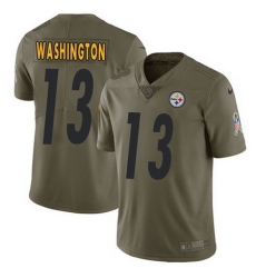Nike Steelers #13 James Washington Olive Mens Stitched NFL Limited 2017 Salute To Service Jersey