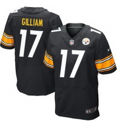 Nike Steelers #17 Joe Gilliam Black Team Color Mens Stitched NFL Elite Jersey