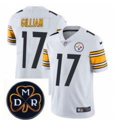 Nike Steelers #17 Joe Gilliam White Mens NFL Vapor Untouchable Limited Stitched With MDR Dan Rooney Patch Jersey