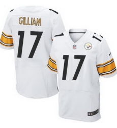 Nike Steelers #17 Joe Gilliam White Mens Stitched NFL Elite Jersey