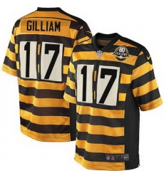 Nike Steelers #17 Joe Gilliam Yellow Black Alternate Mens Stitched NFL 80TH Throwback Elite Jersey