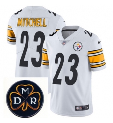 Nike Steelers #23 Mike Mitchell White Mens NFL Vapor Untouchable Limited Stitched With MDR Dan Rooney Patch Jersey