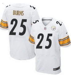 Nike Steelers #25 Artie Burns White Mens Stitched NFL Elite Jersey