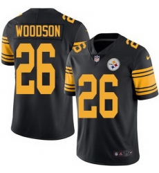 Nike Steelers #26 Rod Woodson Black Mens Stitched NFL Limited Rush Jersey