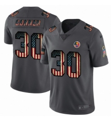 Nike Steelers 30 James Conner 2019 Salute To Service USA Flag Fashion Limited Jersey
