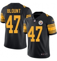 Nike Steelers #47 Mel Blount Black Mens Stitched NFL Limited Rush Jersey