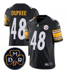 Nike Steelers #48 Bud Dupree Black  Mens NFL Vapor Untouchable Limited Stitched With MDR Dan Rooney Patch Jersey