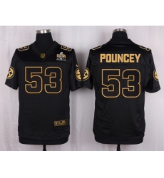 Nike Steelers #53 Maurkice Pouncey Black Mens Stitched NFL Elite Pro Line Gold Collection Jersey