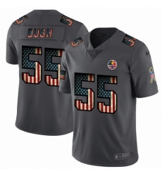 Nike Steelers 55 Devin Bush 2019 Salute To Service USA Flag Fashion Limited Jersey