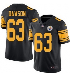 Nike Steelers #63 Dermontti Dawson Black Mens Stitched NFL Limited Rush Jersey