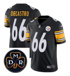 Nike Steelers #66 David DeCastro Black  Mens NFL Vapor Untouchable Limited Stitched With MDR Dan Rooney Patch Jersey