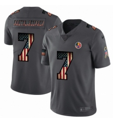 Nike Steelers 7 Ben Roethlisberger 2019 Salute To Service USA Flag Fashion Limited Jersey