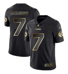 Nike Steelers 7 Ben Roethlisberger Black Gold Vapor Untouchable Limited Jersey
