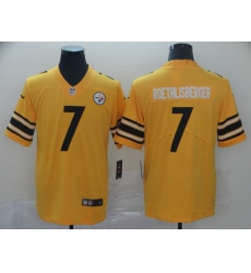Nike Steelers 7 Ben Roethlisberger Gold Inverted Legend Limited Jersey