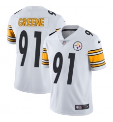 Nike Steelers #91 Kevin Greene White Mens Stitched NFL Vapor Untouchable Limited Jersey