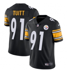 Nike Steelers #91 Stephon Tuitt Black Team Color Mens Stitched NFL Vapor Untouchable Limited Jersey