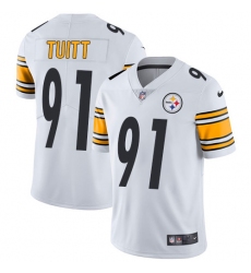 Nike Steelers #91 Stephon Tuitt White Mens Stitched NFL Vapor Untouchable Limited Jersey