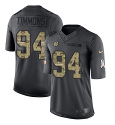 Nike Steelers #94 Lawrence Timmons Black Mens Stitched NFL Limited 2016 Salute to Service Jersey