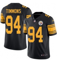 Nike Steelers #94 Lawrence Timmons Black Mens Stitched NFL Limited Rush Jersey