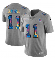 Pittsburgh Steelers 11 Chase Claypool Men Nike Multi Color 2020 NFL Crucial Catch NFL Jersey Greyheather