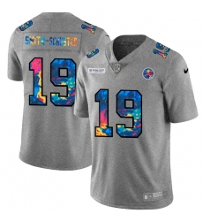 Pittsburgh Steelers 19 JuJu Smith Schuster Men Nike Multi Color 2020 NFL Crucial Catch NFL Jersey Greyheather