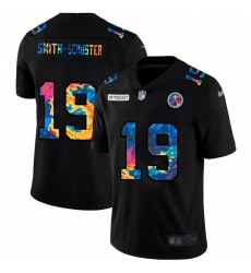 Pittsburgh Steelers 19 JuJu Smith Schuster Men Nike Multi Color Black 2020 NFL Crucial Catch Vapor Untouchable Limited Jersey