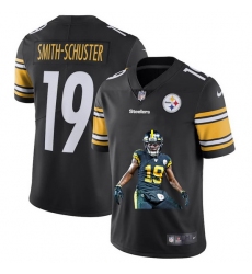 Pittsburgh Steelers 19 JuJu Smith Schuster Men Nike Player Signature Moves 2 Vapor Limited NFL Jersey Black