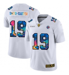 Pittsburgh Steelers 19 JuJu Smith Schuster Men White Nike Multi Color 2020 NFL Crucial Catch Limited NFL Jersey