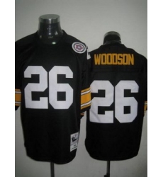Pittsburgh Steelers 26 Rod Woodson Black Mitchell And Ness Jersey