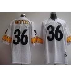 Pittsburgh Steelers 36 bettis white throwback jerseys