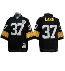 Pittsburgh Steelers 37 Lake Black Throwback NFL Jerseys