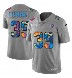 Pittsburgh Steelers 39 Minkah Fitzpatrick Men Nike Multi Color 2020 NFL Crucial Catch NFL Jersey Greyheather