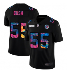 Pittsburgh Steelers 55 Devin Bush Men Nike Multi Color Black 2020 NFL Crucial Catch Vapor Untouchable Limited Jersey
