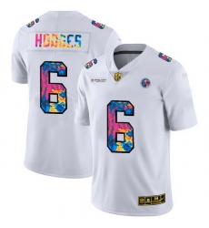 Pittsburgh Steelers 6 Devlin Hodges Men White Nike Multi Color 2020 NFL Crucial Catch Limited NFL Jersey