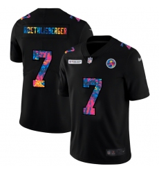 Pittsburgh Steelers 7 Ben Roethlisberger Men Nike Multi Color Black 2020 NFL Crucial Catch Vapor Untouchable Limited Jersey