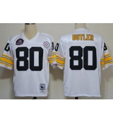 Pittsburgh Steelers 80 Jack Butler White Hall of Fame Throwback Jerseys