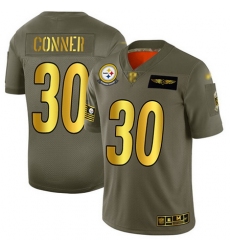 Steelers 30 James Conner Camo Gold Men Stitched Football Limited 2019 Salute To Service Jersey