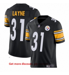 Steelers 31 Justin Layne Black Team Color Men Stitched Football Vapor Untouchable Limited Jersey