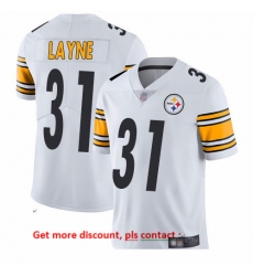 Steelers 31 Justin Layne White Men Stitched Football Vapor Untouchable Limited Jersey