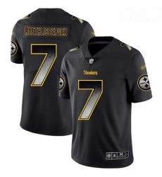 Steelers 7 Ben Roethlisberger Black Men Stitched Football Vapor Untouchable Limited Smoke Fashion Jersey